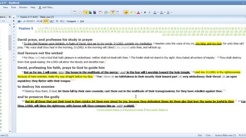 Bible Study Psalms 4 & 5