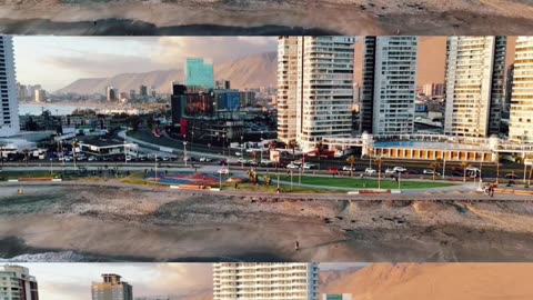 playa brava iquique vista desde el cielo con drone dji mini 4pro