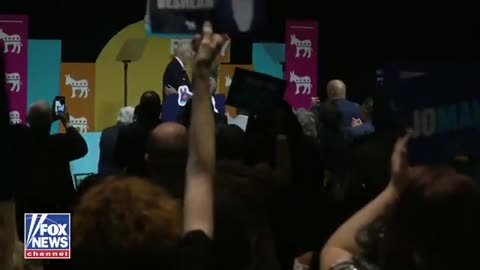 HOT MIC: Former President Biden told he's going to "stay on stage" after delivering remarks