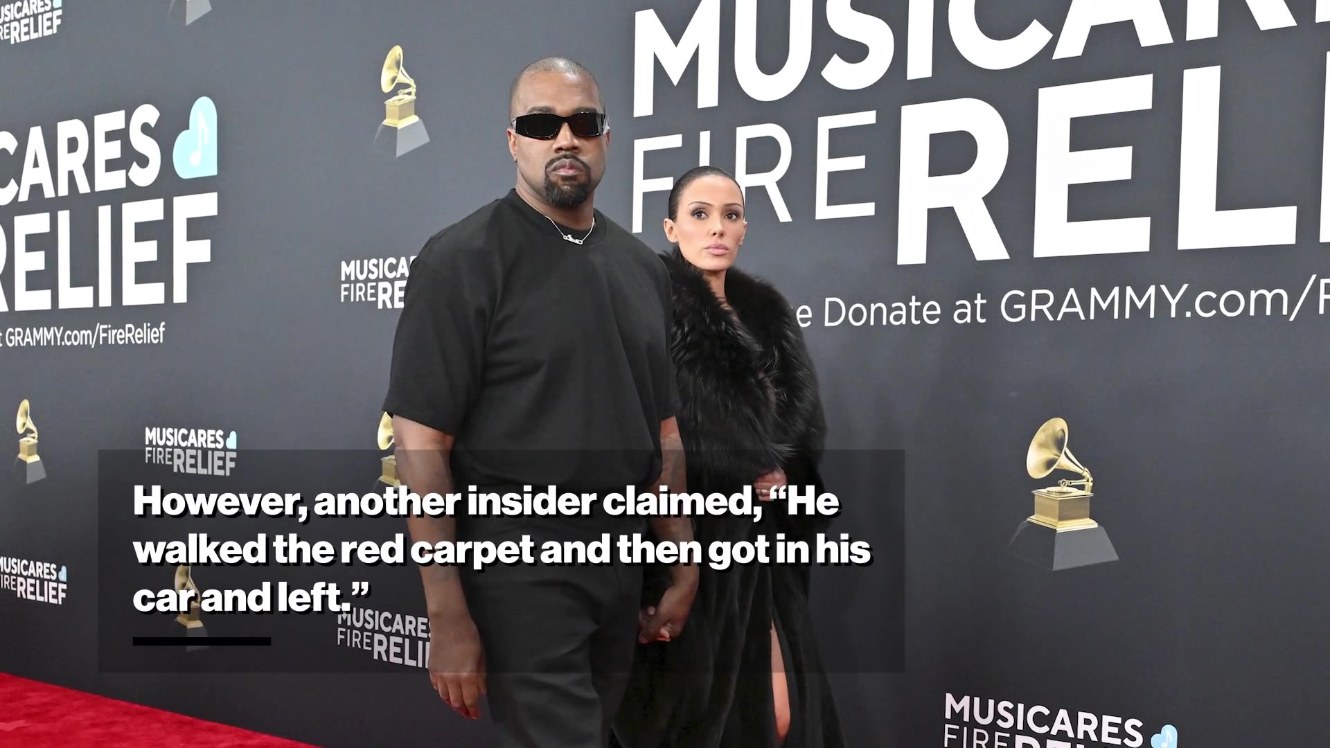 Here's what Kanye West said to wife Bianca Censori during nude Grammys 2025 red carpet appearance