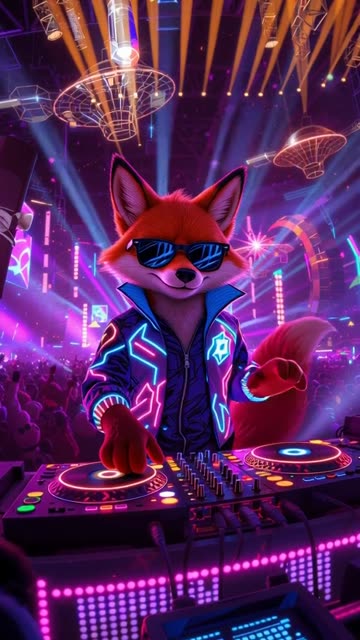 The DJ rave fox live 8k Ultra