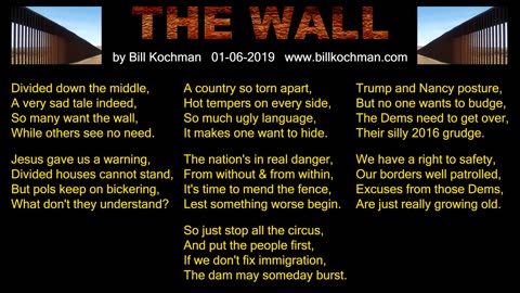 THE WALL -- an original song by Bill Kochman.