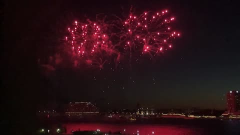 Blasian Babies Family Watch A Fireworks Show Over The Delaware River At Night!