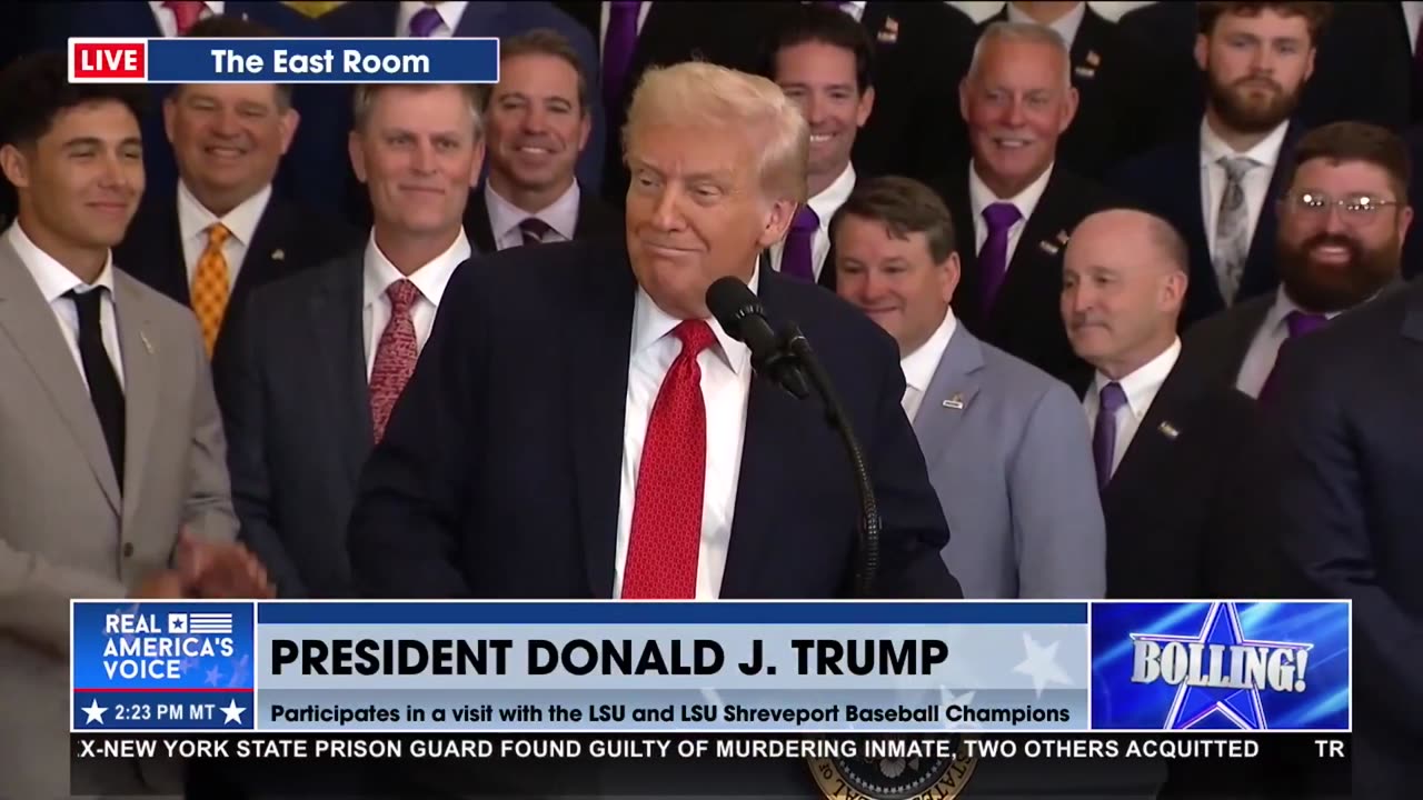 PRESIDENT TRUMP HOSTS LSU AND LSU SHREVEPORT BASEBALL CHAMPIONS