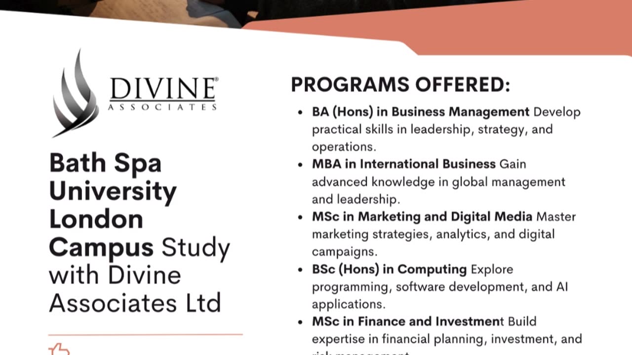 Study Business, Computing & Finance in the Heart of London with Divine Associates Ltd