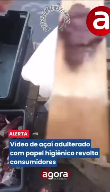 O açaí com papel higiênico em Manaus