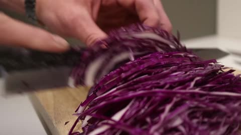 Japanese Knife Cutting Vegetables ASMR