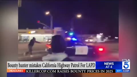 Bounty hunter mistakes highway patrol for LAPD