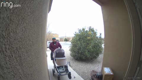 Father Forgets Stroller Brakes