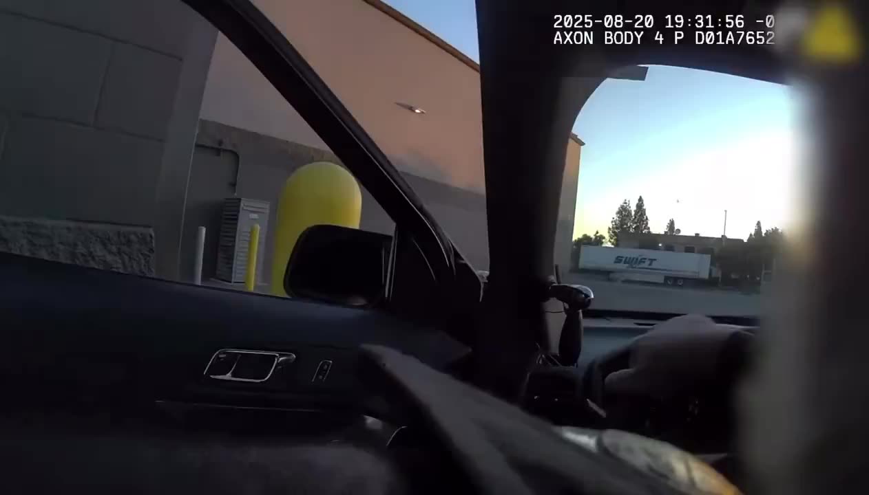 Fresno cop strikes shooting suspect with patrol car