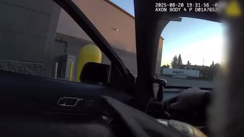 Fresno cop strikes shooting suspect with patrol car