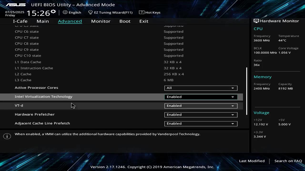 How to enable virtualization on ASUS motherboard