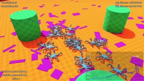 Evolving hexapods using Genetic Algorithms_Genetic Programming - Obstacles