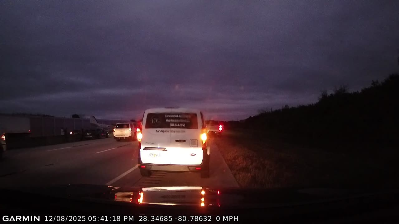 Airplane Landing on I-95 Traffic