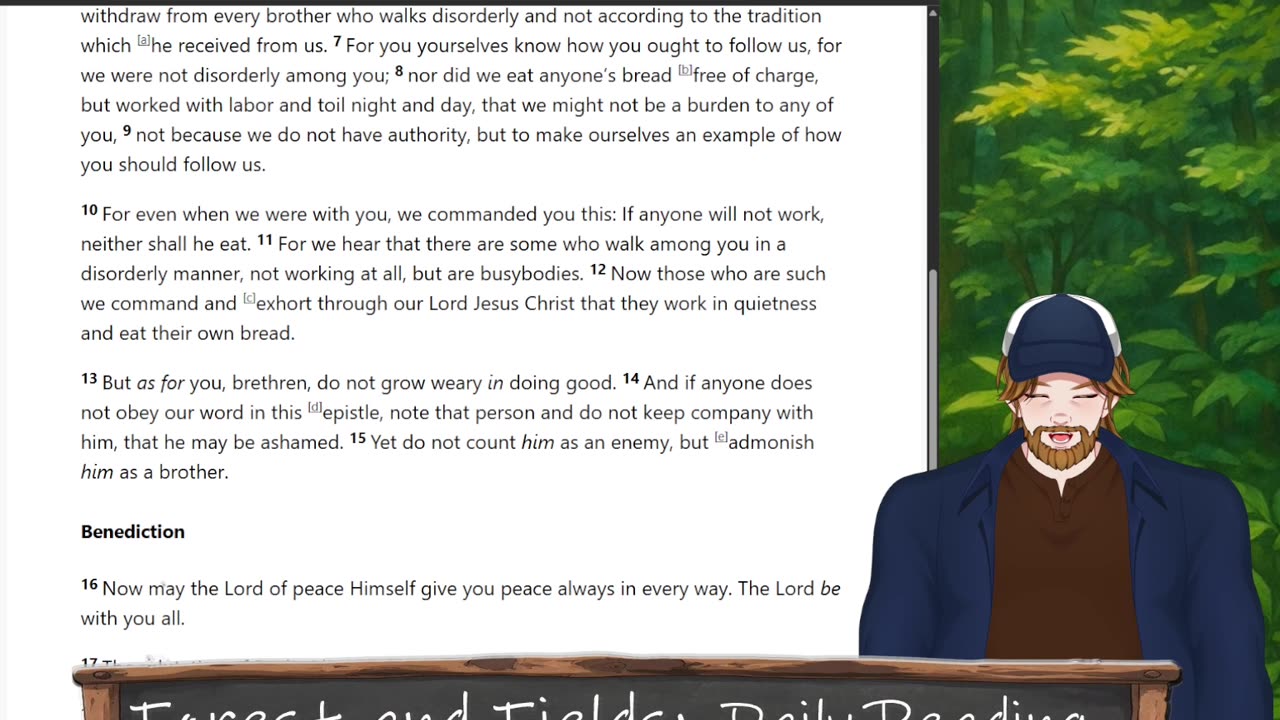 Forest and Fields Daily reading: 2 Thessalonians 3