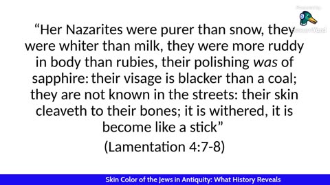Skin Color of the Jews in Antiquity: What History Reveals
