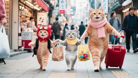 Tiger-Hat Kitten’s Broken-Hearted Healing Vlog in Osaka