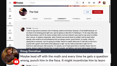 The Hub is too terrified to do mathfist fight me, Bad Midget Breakup [Music Biz Marty archive]