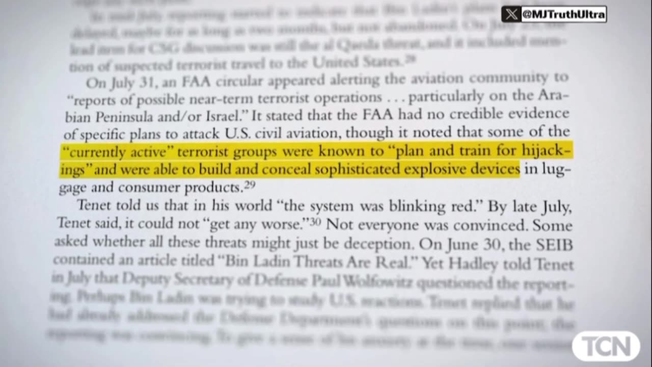 Prior to 9-11 we had Incredible Intelligence of an Impending Attack and did nothing