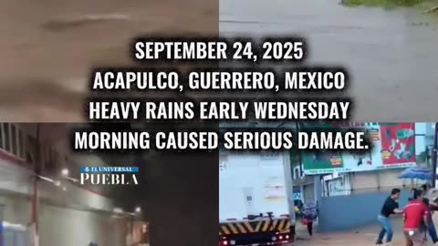 🌊SEPTEMBER 24, 2025. ACAPULCO, MEXICO! HEAVY RAINS EARLY WEDNESDAY MORNING CAUSED SERIOUS DAMAGE.