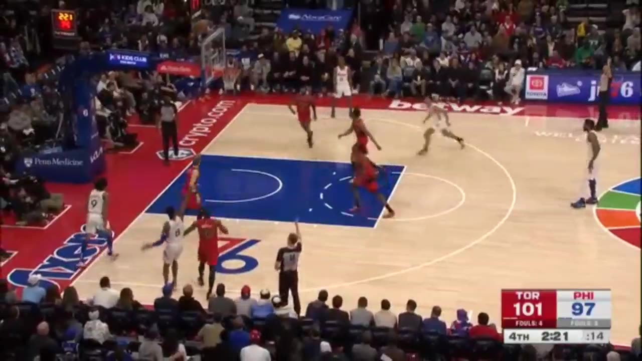The Raptors defeated the 76ers, 106-103 tonight in Philadelphia.