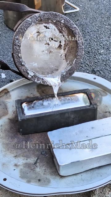 Pouring Liquid Aluminum