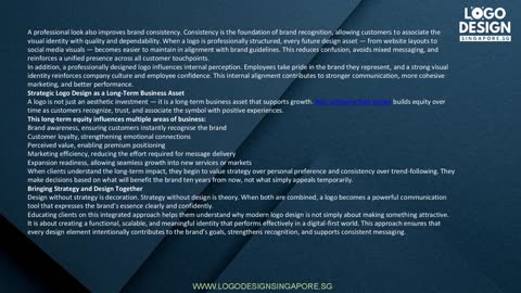 Strategic Angle: Educates clients on the principles of modern logo design