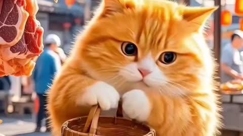 Ai generated Cat and panda funny video 😊