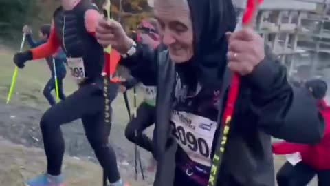 😮🏃‍♀️ 84-Year-Old Lady Runs on a Vertical Race Track! | FeedMyCuriosity