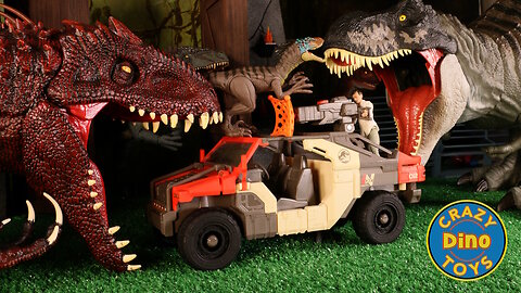 New Jurassic World Rebirth Launch N Battle Vehicle Set Unboxed / Martin Krebs Mattel 2025 Dino Toys