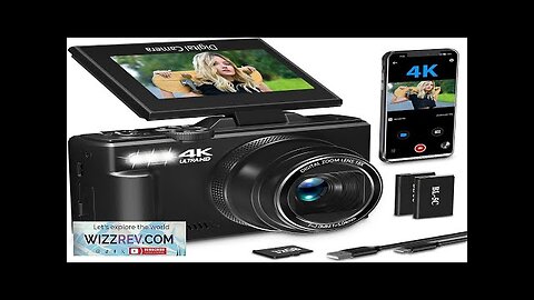 4K Digital Camera for Photography with 3" 180°Flip Screen 64MP Vlogging Camera Review