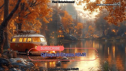 Camping in Old Van With Campfire in Lake With Animals Sounds
