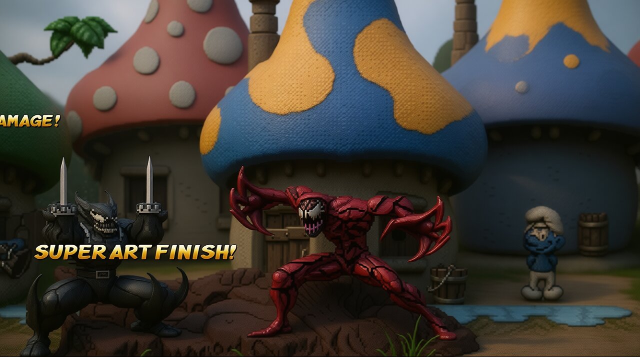 When Wolvenom Hunts Down Clayface To a Smurf Village!