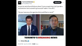 A reporter asks Pierre Poilievre about Trump recognizing only 2 genders and...