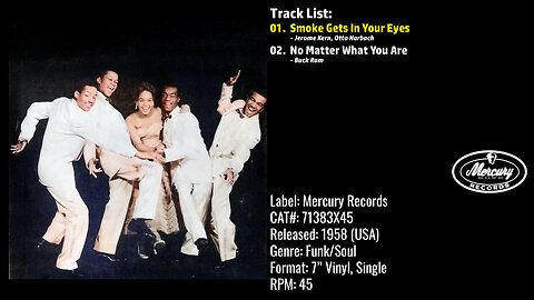 The Platters – Smoke Gets In Your Eyes (Full Record) – 1958– CAT.# 71383X45