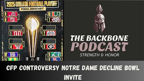 The Backbone Podcast 148 CFP Controversy Notre Dame decline Bowl invite