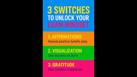 Three mindsets they will help you pass your exams