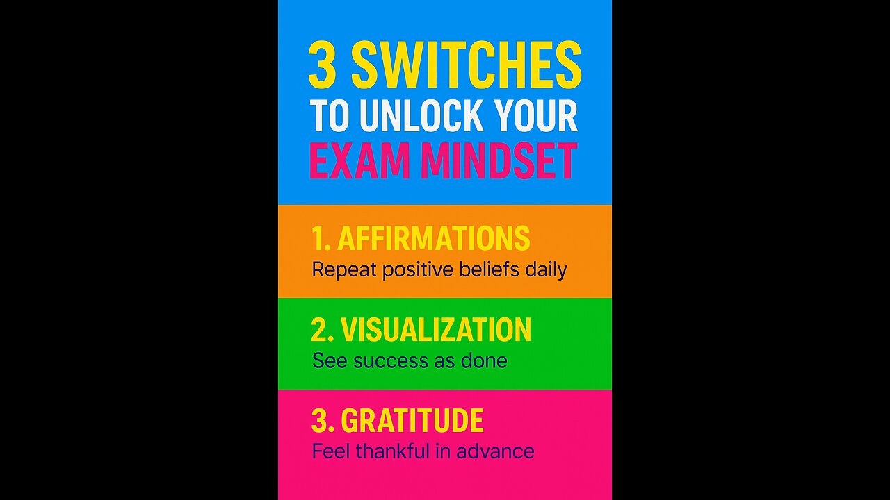 Three mindsets they will help you pass your exams