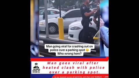 Man goes viral after heated clash with police over a parking spot. #ParkingDispute #Police #japd