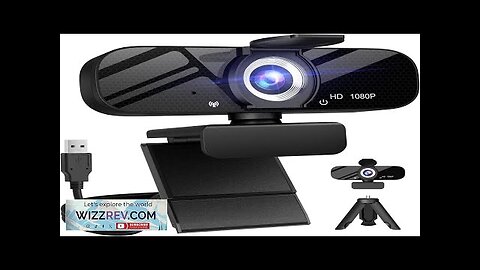 Full HD Webcam with Built-in Microphone and Rotatable Tripod 1080P Video Review