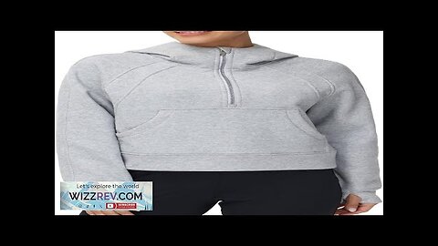 THE GYM PEOPLE Womens' Hoodies Half Zip Long Sleeve Fleece Crop Pullover Review