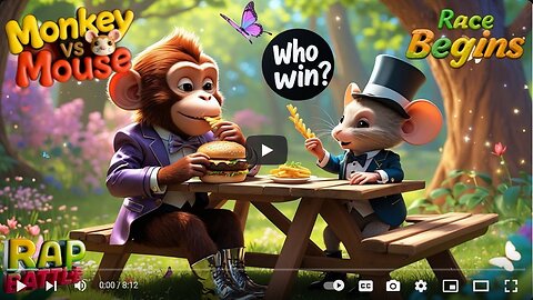 Little Monkey vs Mouse 3D Cartoon Animated Race Song _ Nursery Rhymes _