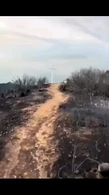 White Cross Remains Untouched After Wildfires in Malibu California