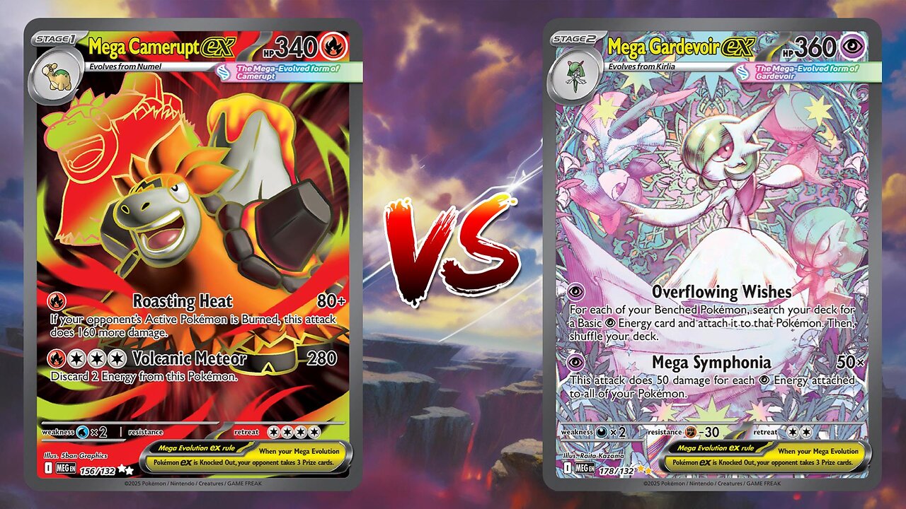 Pokemon TCG Live Mega Camerupt EX Volcanion EX VS Gardevoir EX Munkidori!!