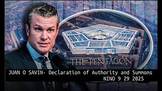 JUAN O SAVIN - Declaration of Authority and Summons - NINO 9 29 2025