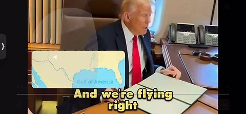President Trump flies over the newly named Gulf of America!