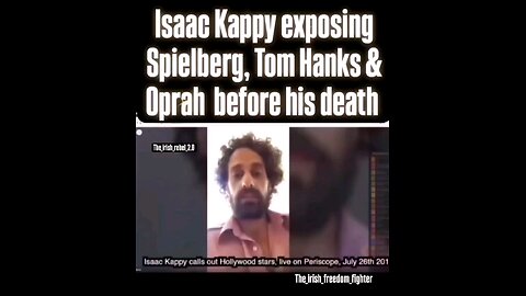 Isaac Kappy exposing Spielberg, Tom Hanks & Oprah before his death.