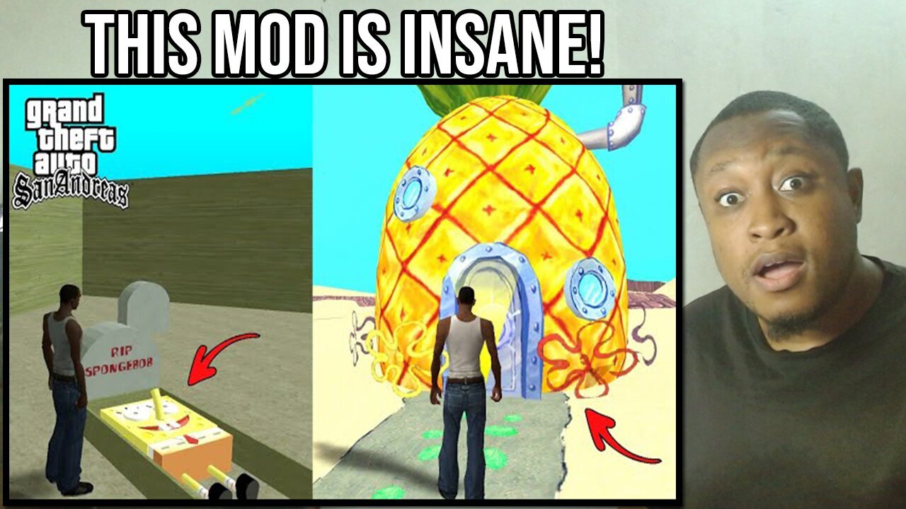 Exploring Bikini Bottom in GTA San Andreas! (Secret Location) Reaction