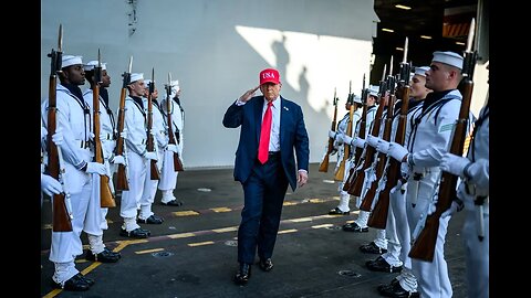 Trump preside el Aniversario de la Marina de EEUU en Norfolk (Virginia)