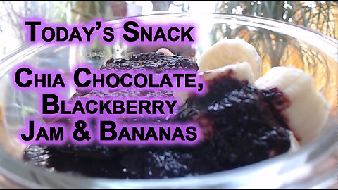 Today’s Snack: Chia Chocolate Pudding With Homemade Blackberry Jam and Bananas [ASMR Food Eating]